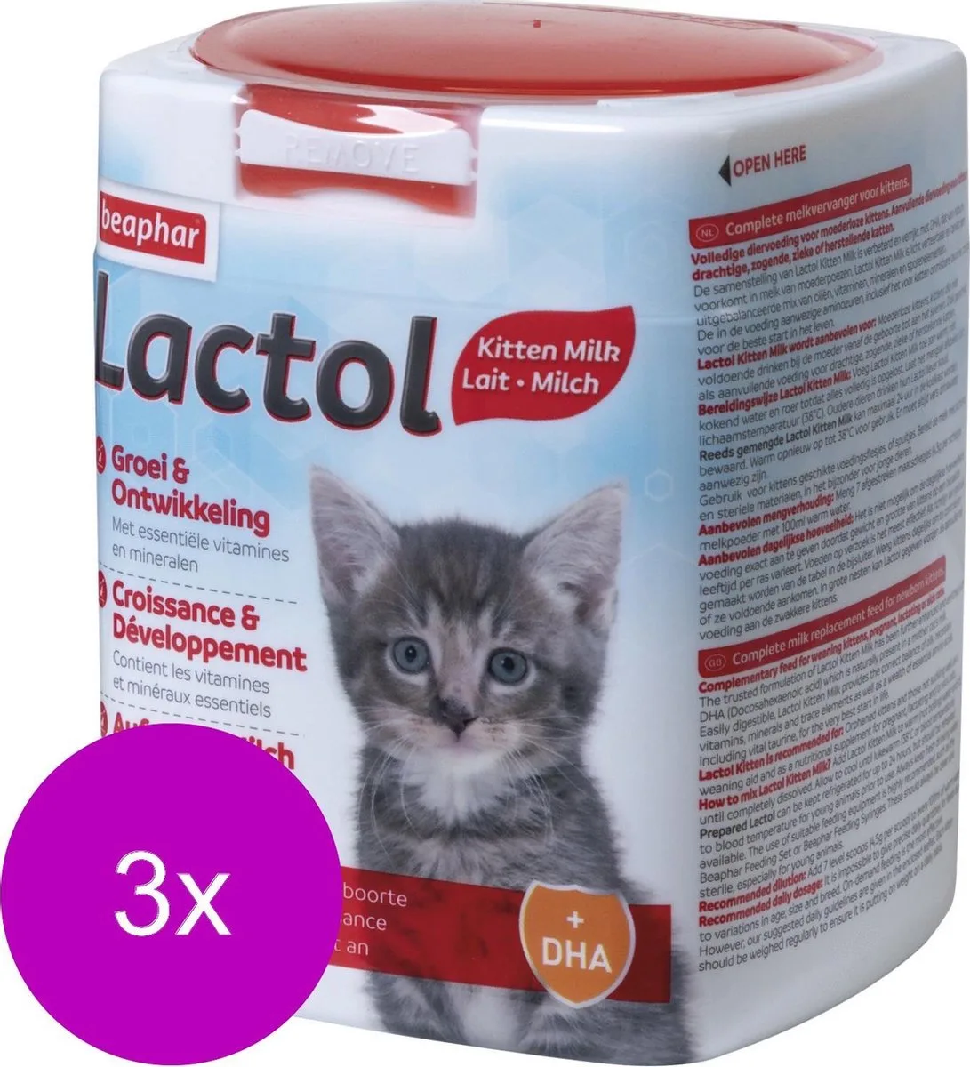3x Beaphar Lactol Melk Kitten 500 gr de Beaphar – photo produit