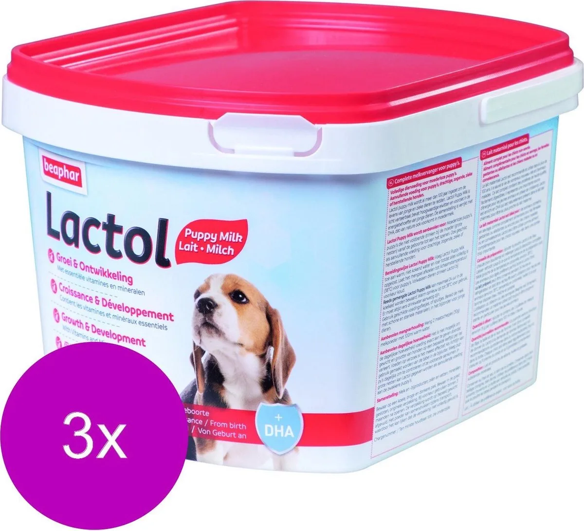 3x Beaphar Lactol Melk Puppy 250 gr de Beaphar – photo produit