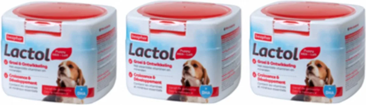 3x Beaphar Lactol Puppy Milk - Moedermelkvervanger - 500g de Beaphar – photo produit