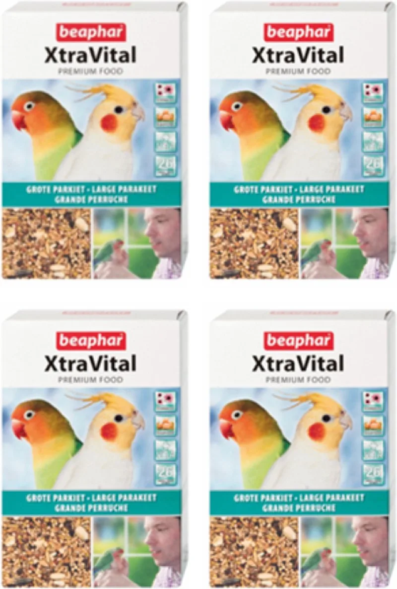 4x Beaphar XtraVital Grote Parkiet - vogelvoer - 1kg von Beaphar – Produktfoto