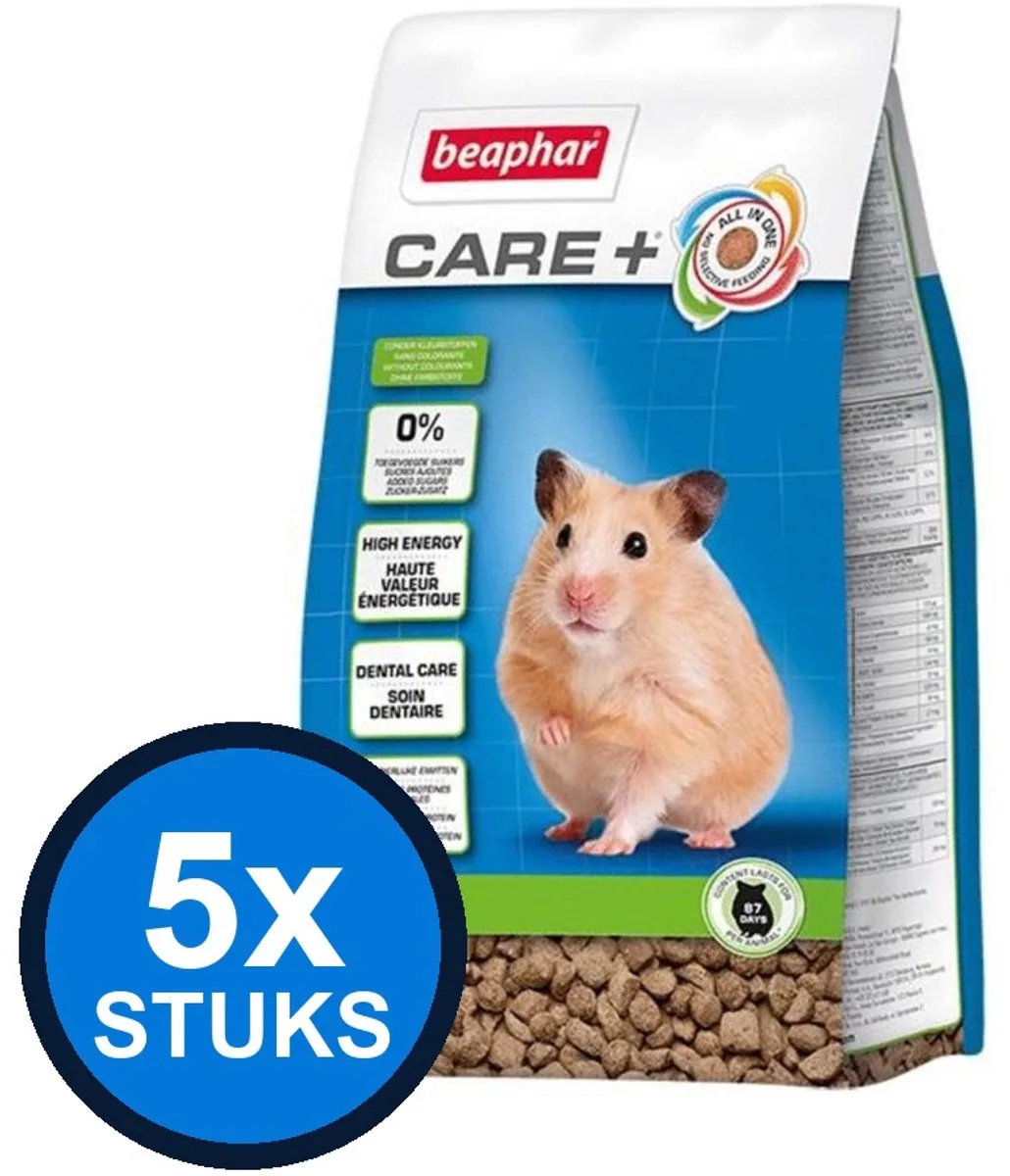 5x Beaphar - Care+ hamster 700gr - Knaagdierenvoer - 700 g van Beaphar – productfoto