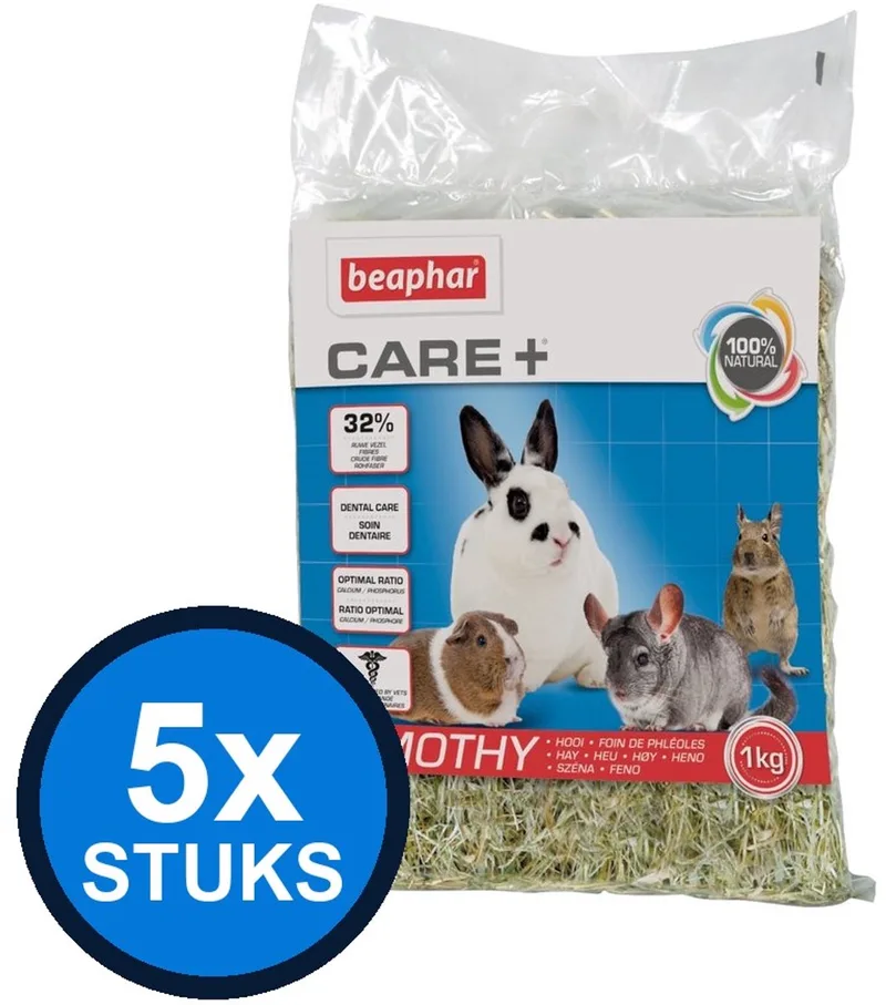 5x Beaphar - Care+ timothy hooi 1kg - Knaagdierenvoer - 1 kg by Beaphar – product photo