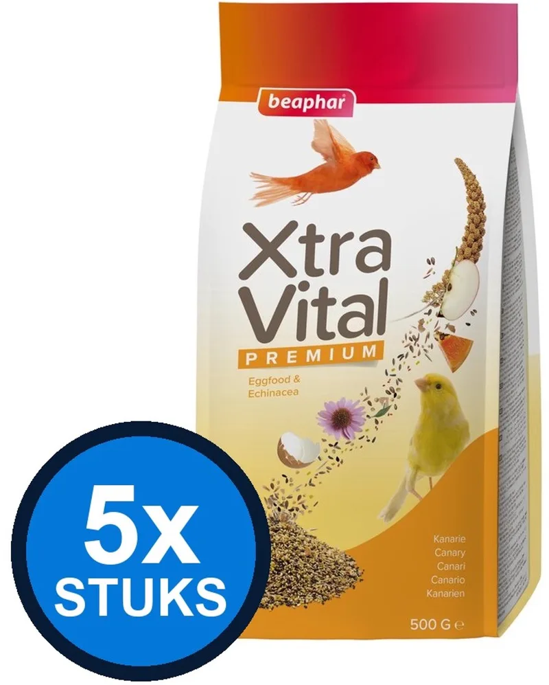 5x Beaphar - XtraVital kanarie 500gr - Vogelvoer - 500 g de Beaphar – photo produit
