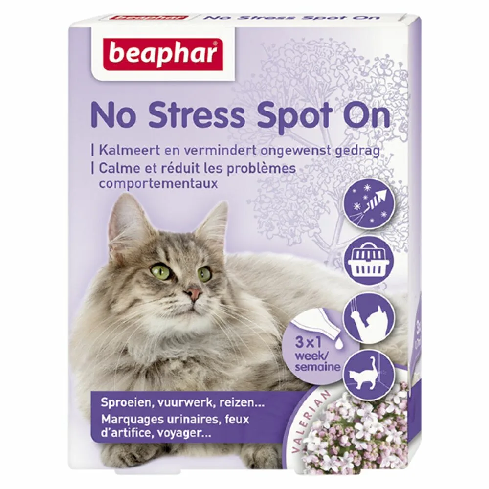 6x Beaphar No Stress Kat Spot On 3 pipetten van Beaphar – productfoto