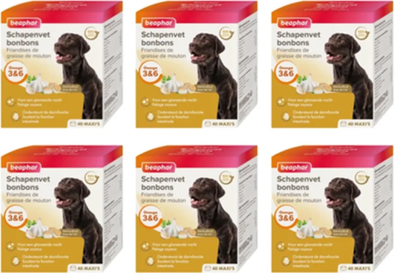 6x Beaphar Schapenvet Bonbons met knoflook - Hondensnack - 245g von Beaphar – Produktfoto