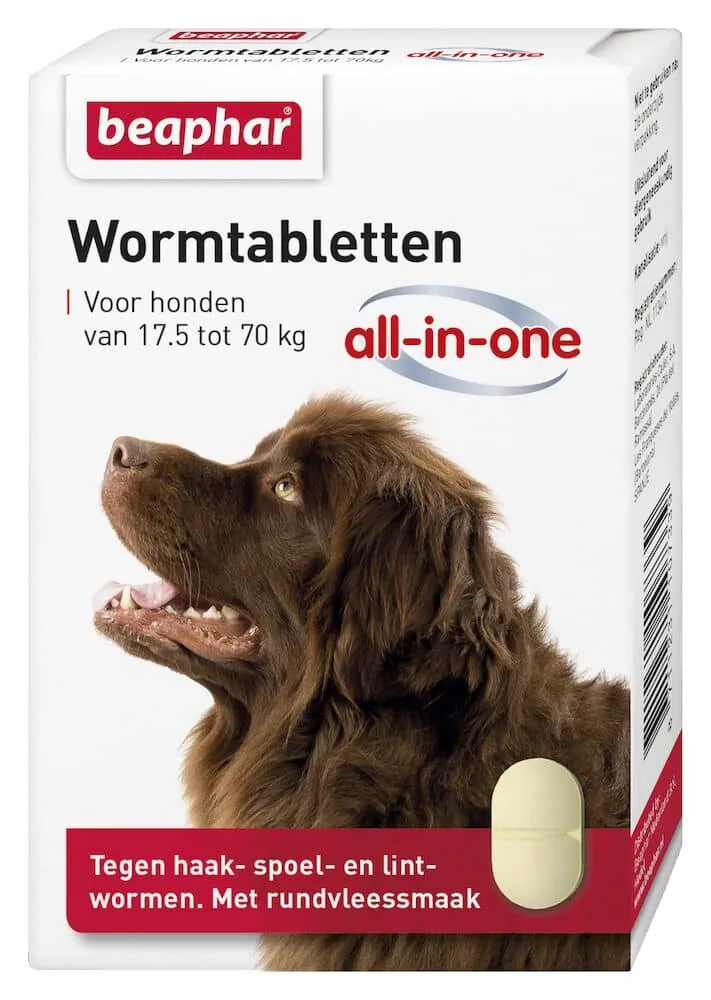 All-in-One hond (17,5 - 70kg) - 2 Tabletten van Beaphar – productfoto