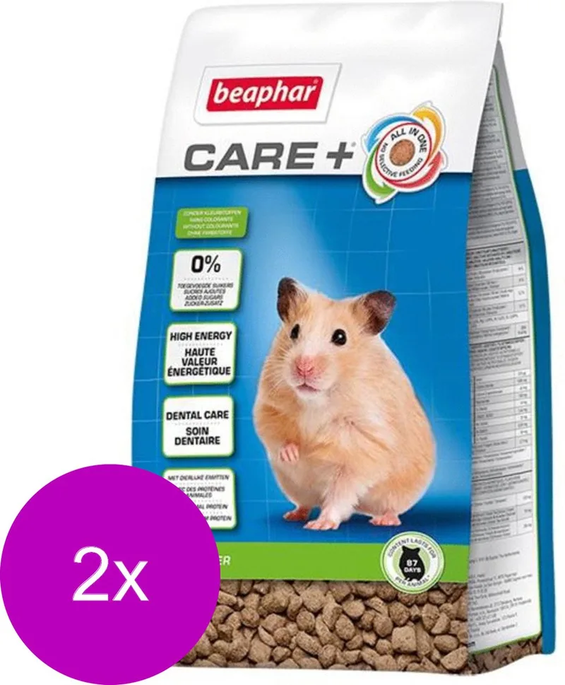 Care+ Hamster - 2 St à 700 gr - Hamstervoer de Beaphar – photo produit