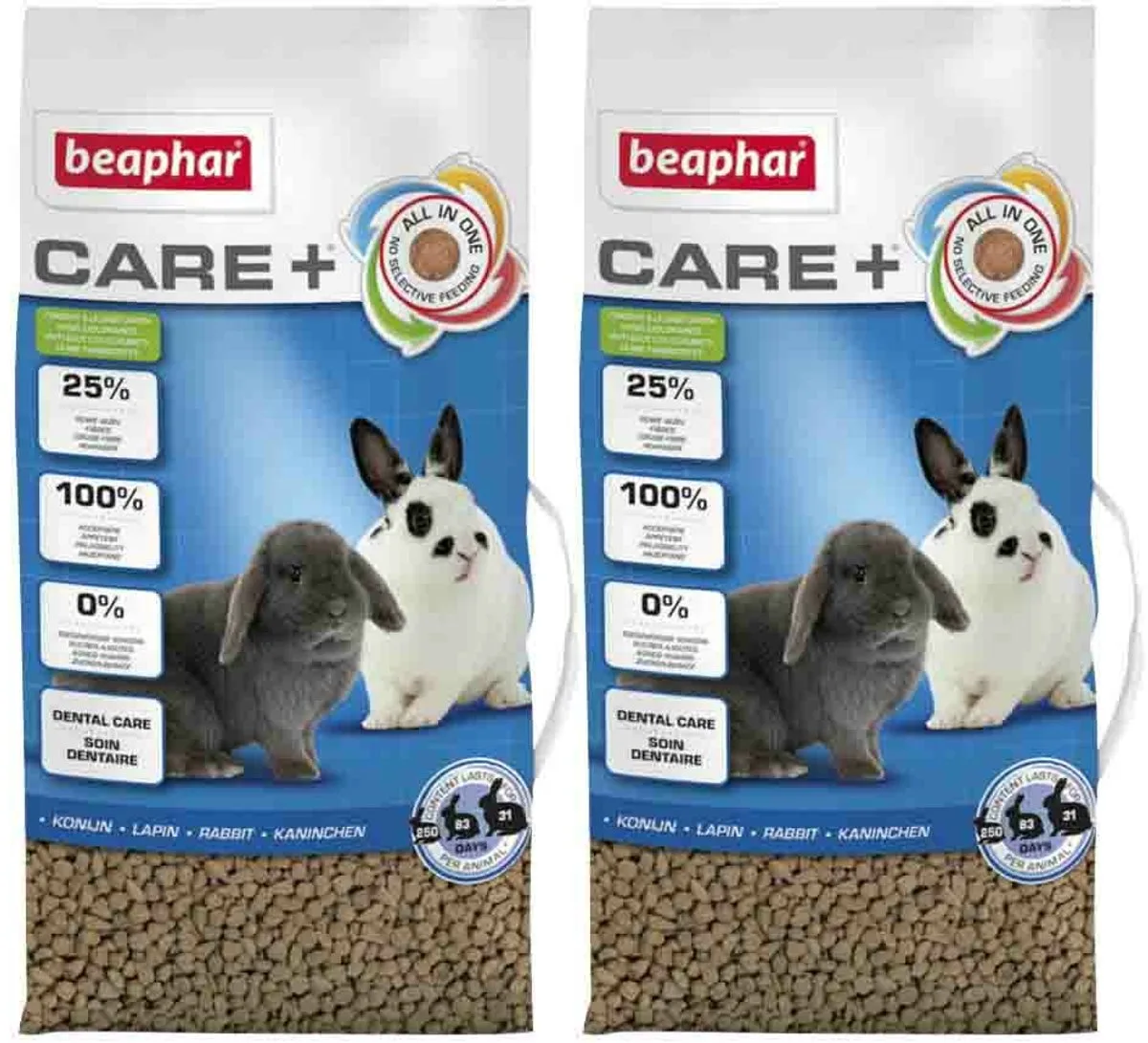 Care+ Konijn Adult - 2 x 5 kg - Voordeelverpakking de Beaphar – photo produit