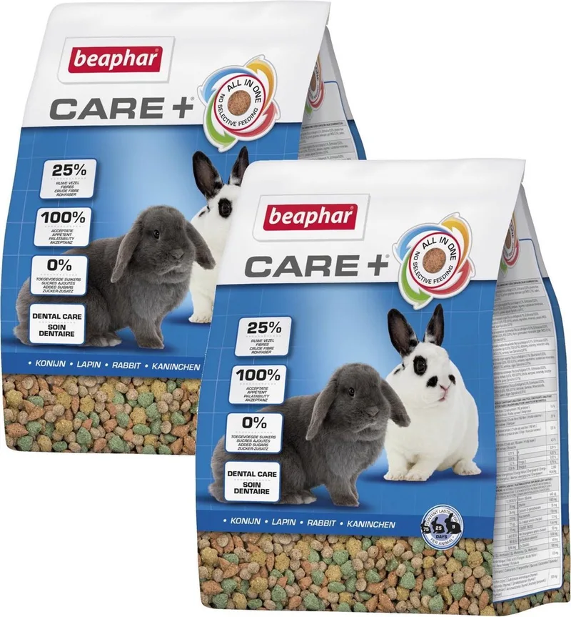 Care+ Konijn - Konijnenvoer - 2 x 1,5 kg by Beaphar – product photo