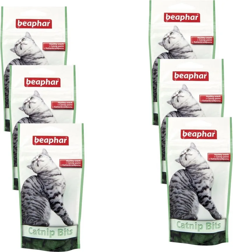 Catnip-Bits Vitamin - Kattensnack - 6 x 35 g by Beaphar – product photo