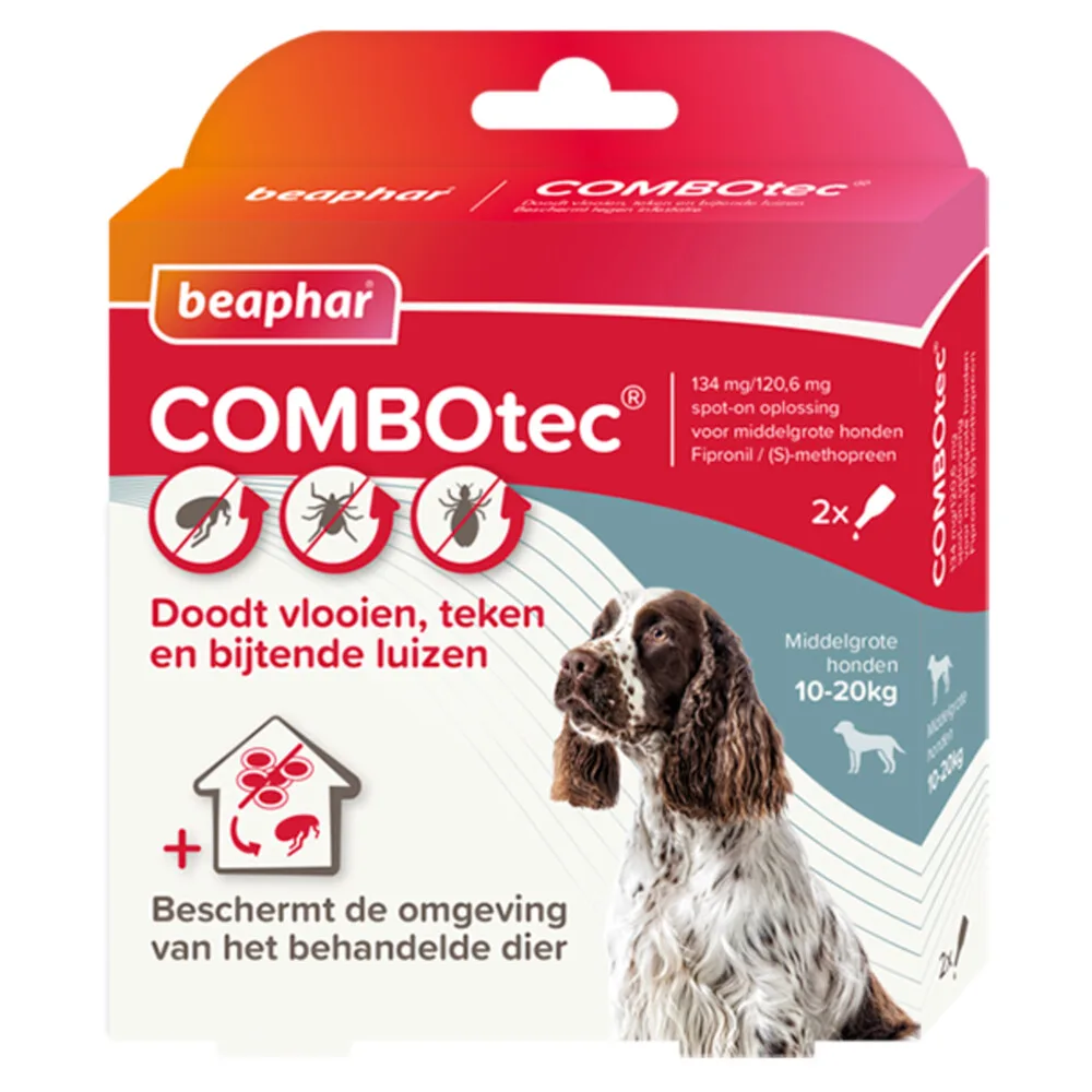 Combotec Anti Vlooien en Teken Druppels Hond 10-20 kg 2 pipetten by Beaphar – product photo