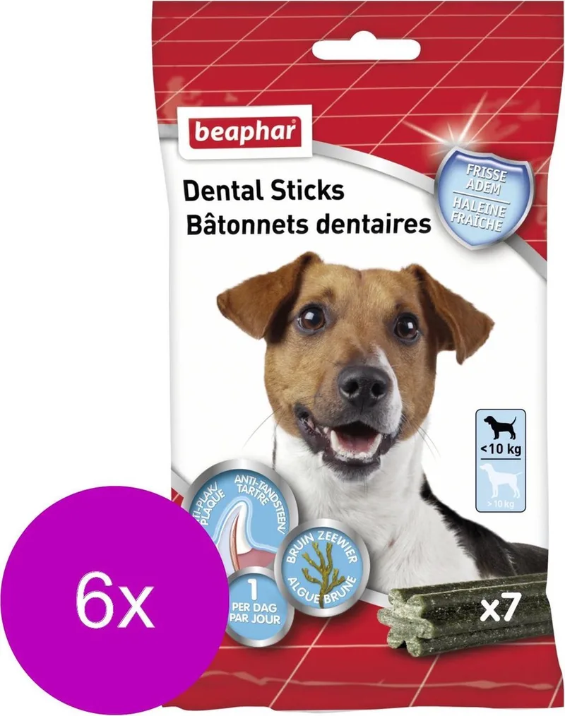 Dental Sticks Kleine Hond - Hondensnacks - 6 x 112 g 7 stuks de Beaphar – photo produit