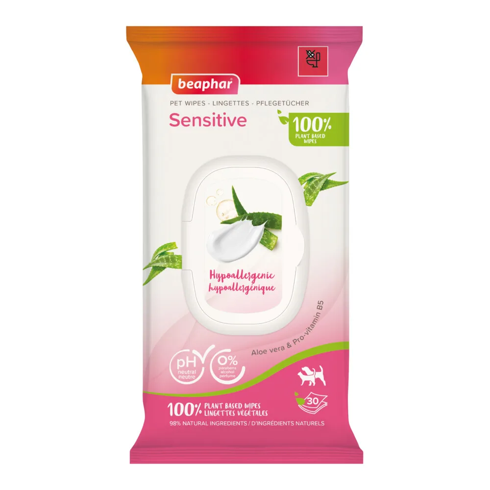 10x Beaphar Dierendoekjes Sensitive 30 stuks von Beaphar – Produktfoto