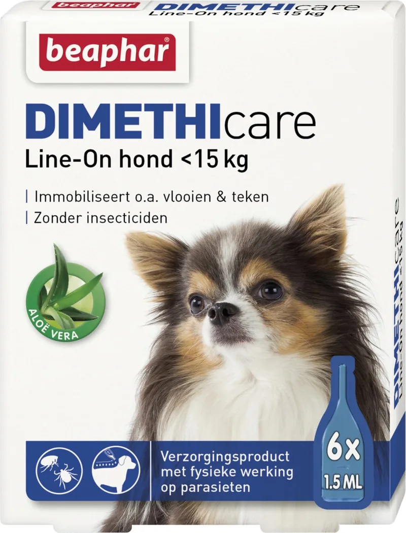 Dimethicare Line-on Hond <15 kg - 6 Pipetten de Beaphar – photo produit
