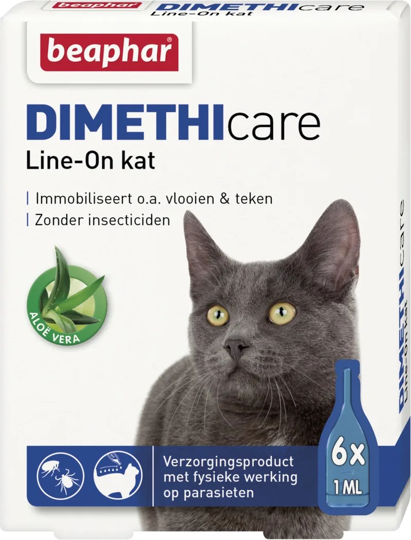 DIMETHIcare Line On Kat - Vlooienbestrijding - 6 Pipetten von Beaphar – Produktfoto