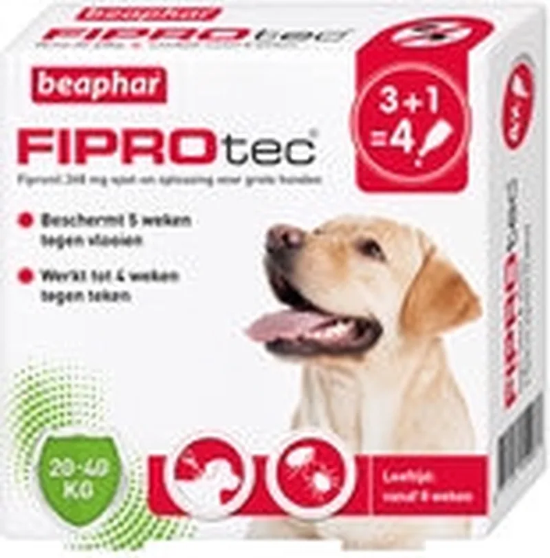 Fiprotec Anti Vlooien en Tekenmiddel - Hond 20-40 kg - 3 Pipetten by Beaphar – product photo
