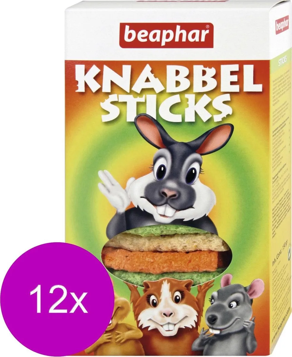 Knabbelsticks - Knaagdiersnack - 12 x 150 g de Beaphar – photo produit