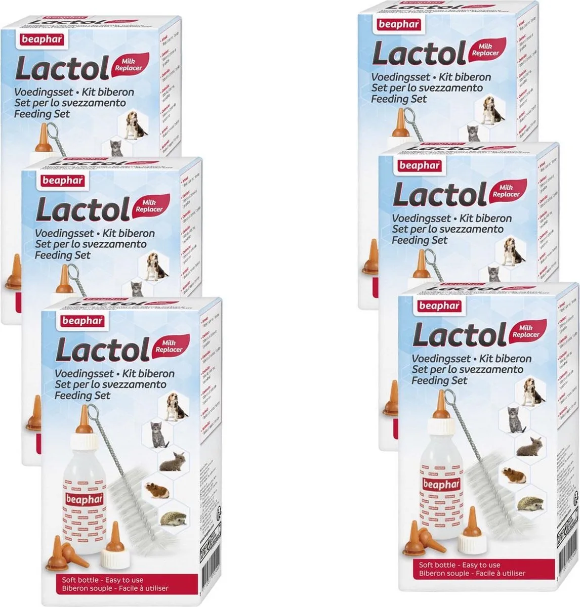 Lactol Voedingsset Inclusief Zuigflesje - Melkvervanging - 6 x per stuk van Beaphar – productfoto