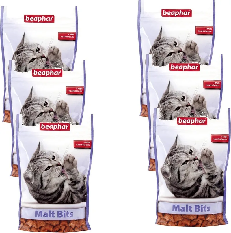 Malt- Bits Naturel - Kattensnack - 6 x 150 g by Beaphar – product photo