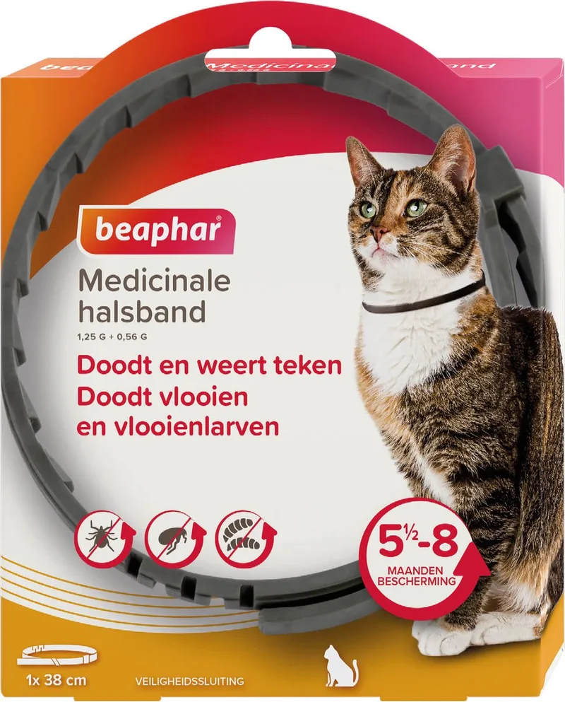 Medicinale halsband kat - anti teken- en vlooienband kat - tot 8 maanden werkzaam de Beaphar – photo produit