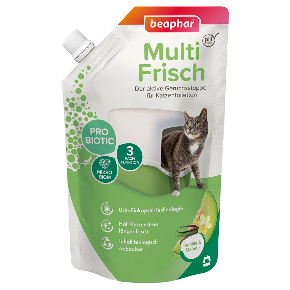 Multi-Fris voor Kattenbakken - Vanille & Meloen Voordeelpakket: 3 x 400 g van Beaphar – productfoto