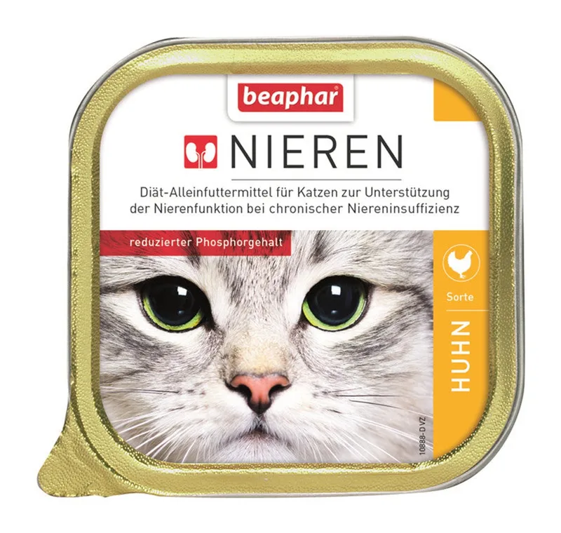 Nierdieet Kattenvoer - Kip - 16 x 100 g von Beaphar – Produktfoto