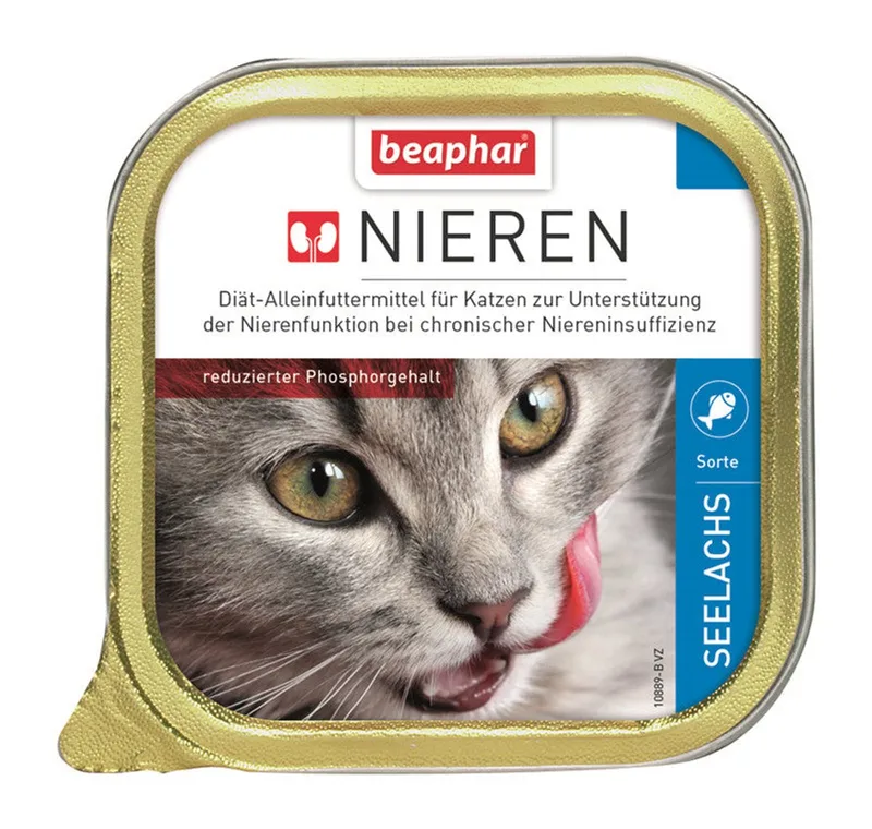 Nierdieet Kattenvoer - Zalm - 16 x 100 g by Beaphar – product photo