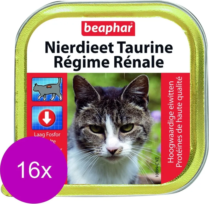 Nierdieet Kip - Kat - Volledig natvoer - 16 x 100 gr by Beaphar – product photo