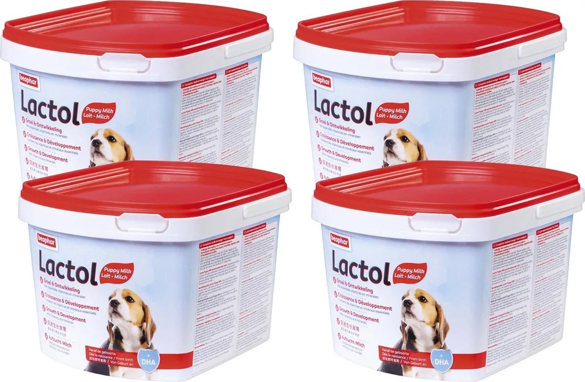 Puppy Lactol Melk - Melkvervanging - 4 x 1 kg de Beaphar – photo produit