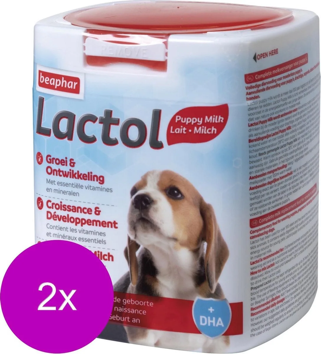 Puppy Lactol - Melkvervanging - 2 x 500 g van Beaphar – productfoto