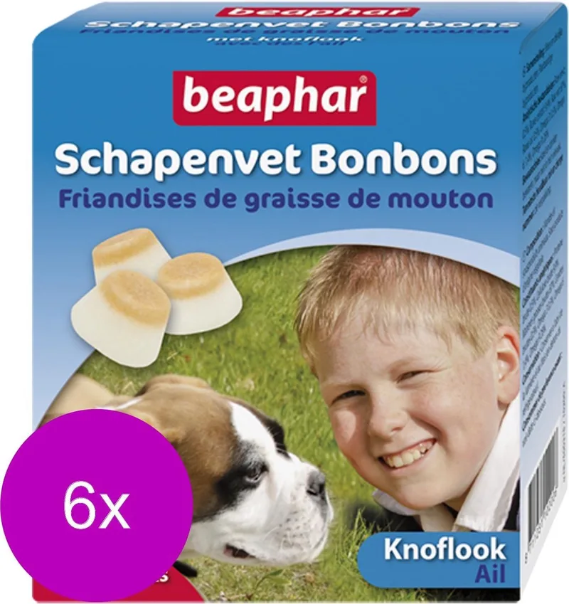 Schapenvetbonbons Knoflook - Hondensnacks - 6 x Medium de Beaphar – photo produit