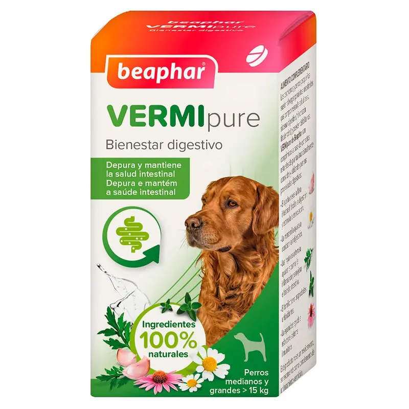 Vermipure Complément Naturel Pour Grands Chiens 50unités de Beaphar – photo produit