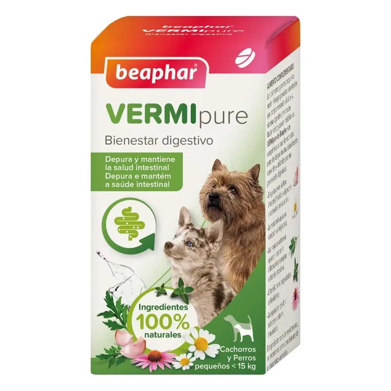 Vermipure Natürliches Ergänzungsfuttermittel Für Kleine Hunde Und Welpen 50 Einheiten von Beaphar – Produktfoto