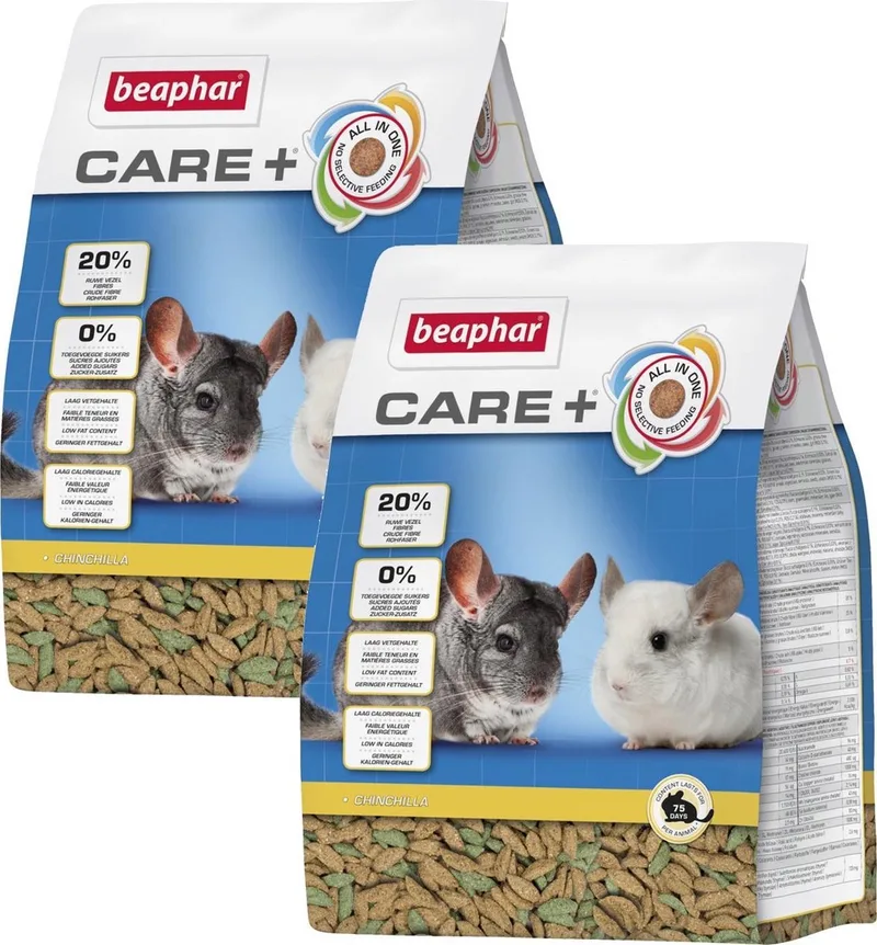 Xtravital Care+ Chinchilla - 2 St à 1,5 kg - Chinchillavoer by Beaphar – product photo