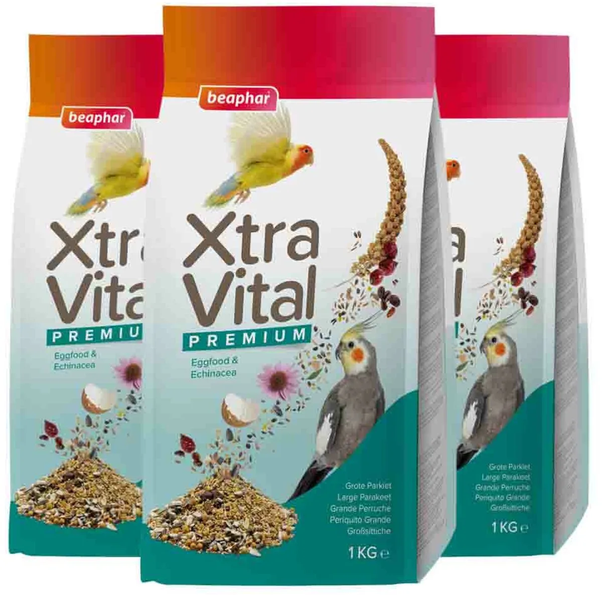 XtraVital Grote Parkiet - 3 x 1 kg - Voordeelverpakking von Beaphar – Produktfoto