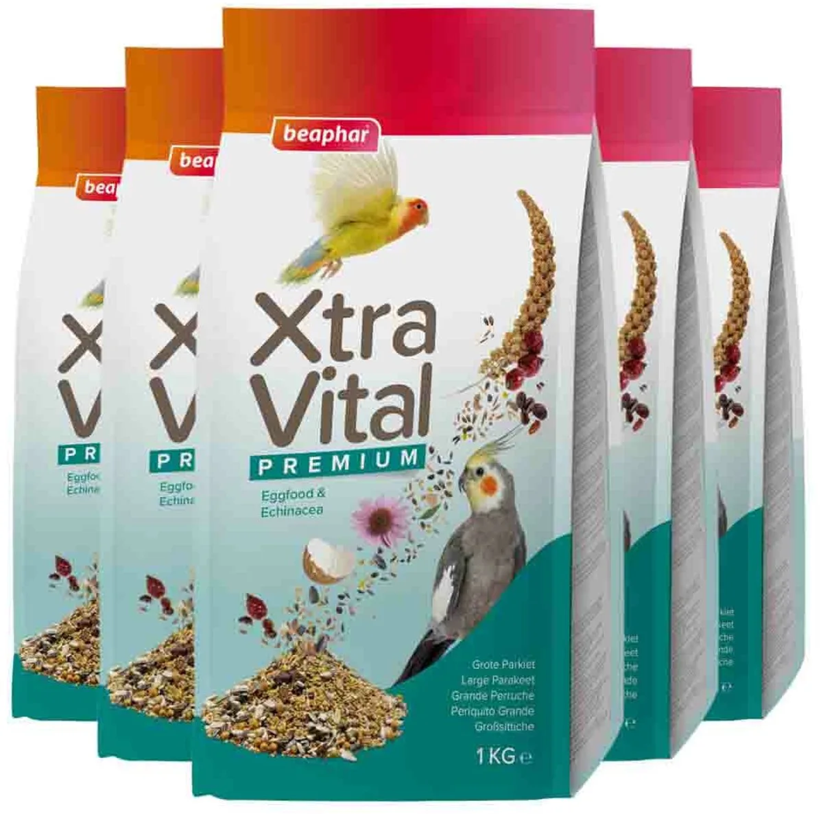 XtraVital Grote Parkiet - 5 x 1 kg - Voordeelverpakking by Beaphar – product photo