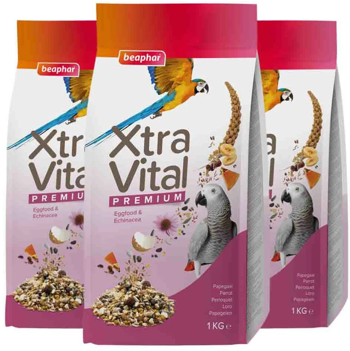 XtraVital Papegaai - 3 x 1 kg - Voordeelverpakking von Beaphar – Produktfoto