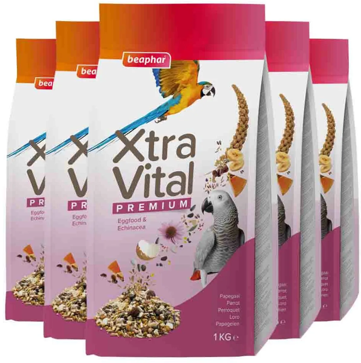 XtraVital Papegaai - 5 x 1 kg - Voordeelverpakking från Beaphar – produktbild