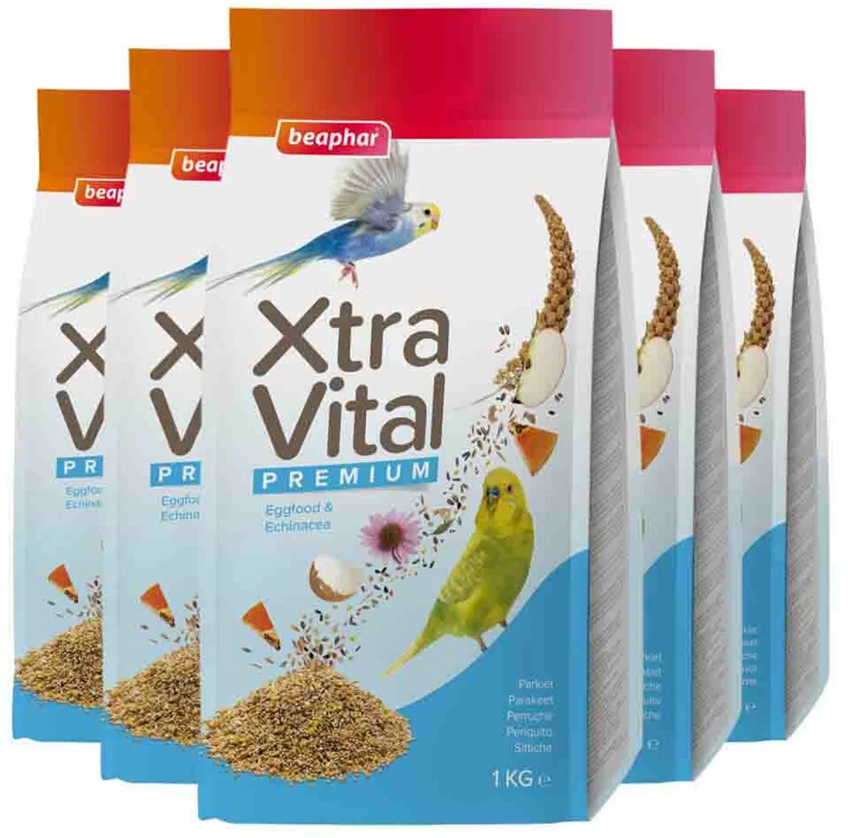 XtraVital Parkiet - 5 x 1 kg - Voordeelverpakking van Beaphar – productfoto
