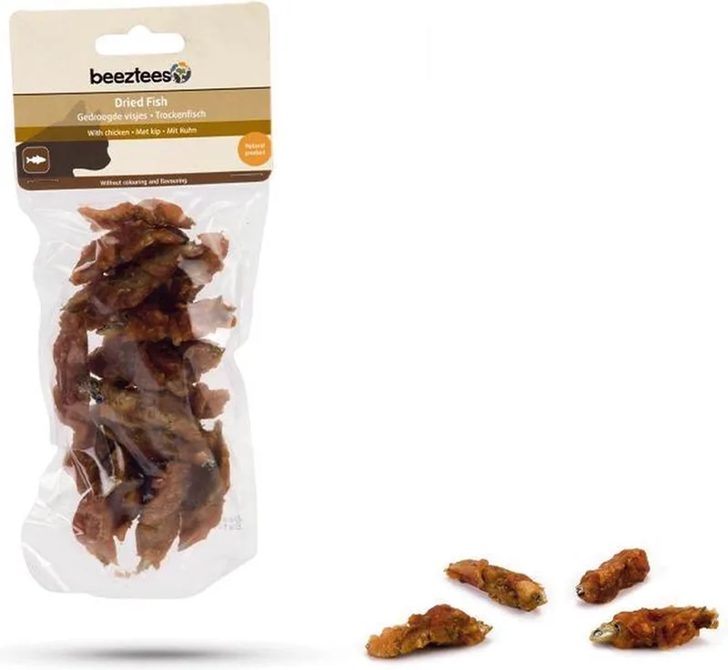 *** 2 X *** Beeztees kattensnack 70 gr = 140 gr gedroogde visjes met kip - GEEN kleur en smaakstoffen. von Beeztees – Produktfoto