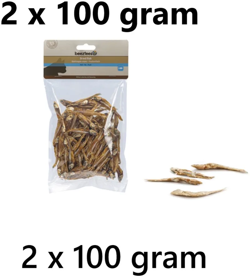 ** 2 X **Beeztees - kattensnack - gedroogde visjes - 100 gram = 200 gram de Beeztees – photo produit