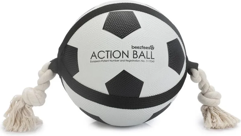 Jouet Pour Chien Action Football & Rope de Beeztees en Noir – photo produit