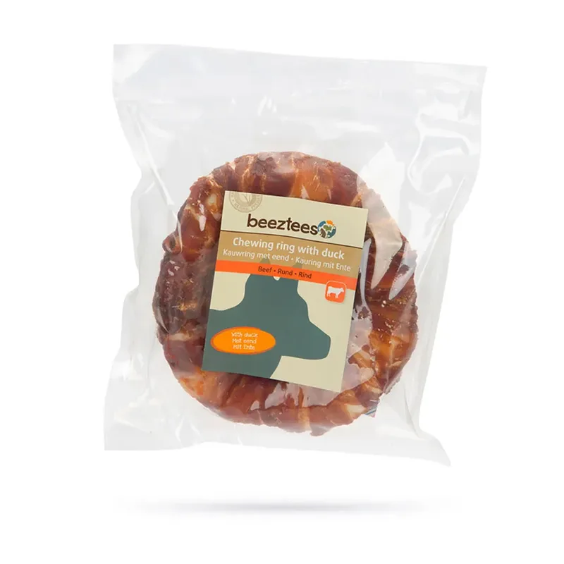 Anneau à Mâcher Au Bœuf Pour Chien Avec Friandise Au Canard 12.5cm by Beeztees – product photo