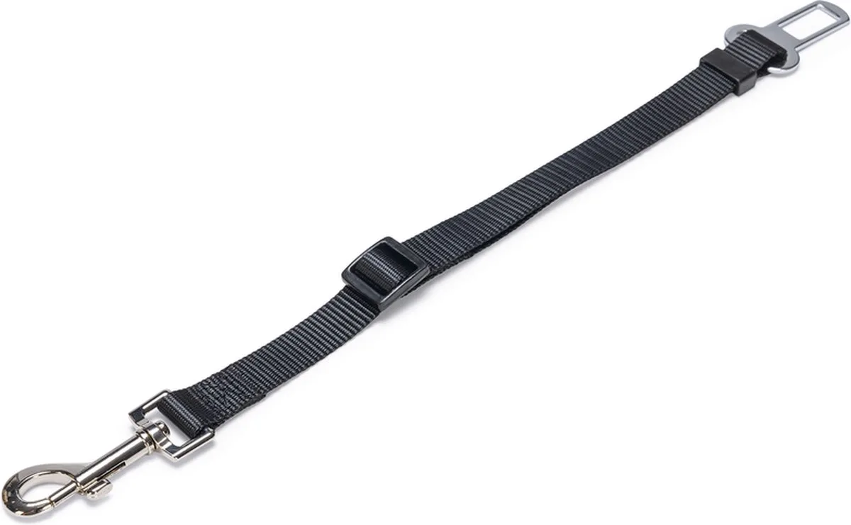 Autogordel - Hond - M - Nylon - 70x2x0,2 cm van Beeztees in Zwart – productfoto