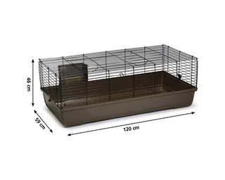 Baldo - Konijnenkooi - Kooi Knaagdieren - Mokka - 120x59x46 cm von Beeztees in Schwarz – Produktfoto 3 von 4