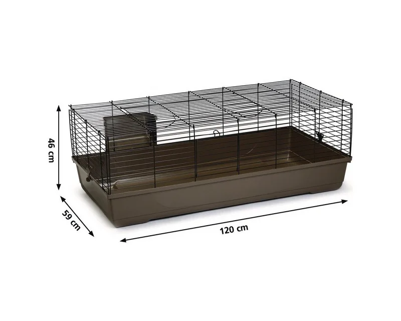 Baldo - Konijnenkooi - Kooi Knaagdieren - Mokka - 120x59x46 cm von Beeztees in Schwarz – Produktfoto 3 von 4