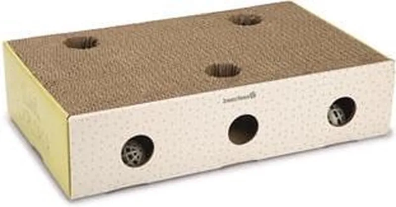 Beeztees Kitten Krabplank Box Riva Geel von Beeztees in Weiß – Produktfoto