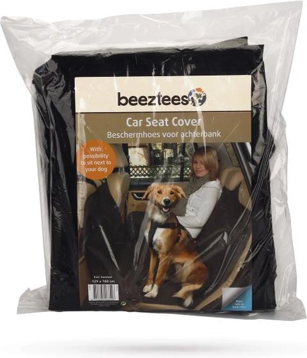 Beschermhoes Achterbank - Hond - 129x160 cm de Beeztees en Noir – photo produit