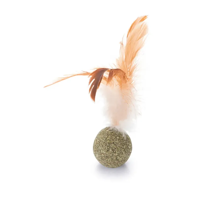 Boule D´herbe à Chat Avec Plumes Pour Chat by Beeztees – product photo