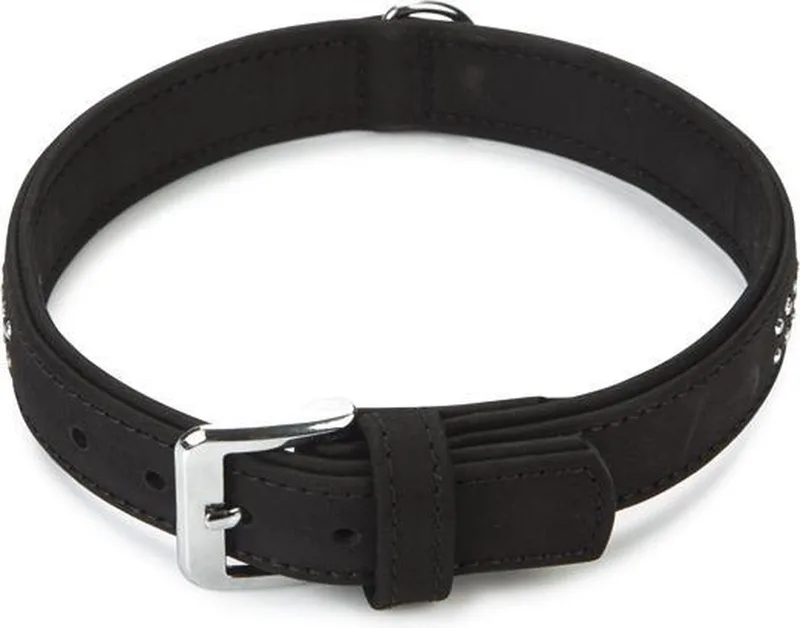 Buffalo - Halsband Hond - Leer - 43-55 cm by Beeztees in Black – product photo
